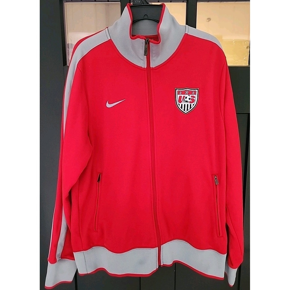 Nike USA Soccer N98‎ Jacket Men's L Full Zip Track Style On-Field Team Warm-Up